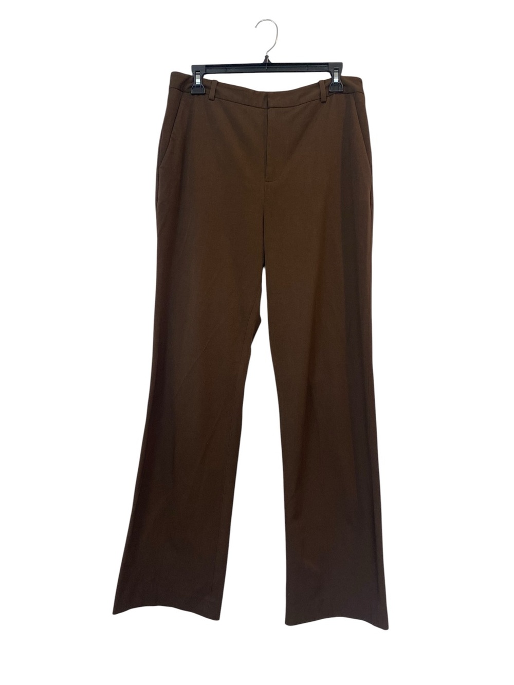 Chaps Women's size 10 Brown Straight Leg dress pants, clean front trousers